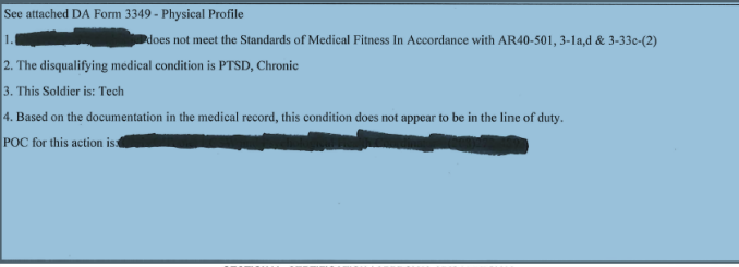 Referred to ND-PEB for chronic PTSD